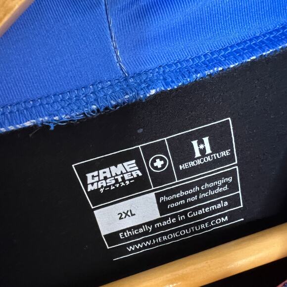 Gamemaster + Heroicouture Mock Turtleneck Long Sleeve Black Top 2XL - Picture 3 of 9